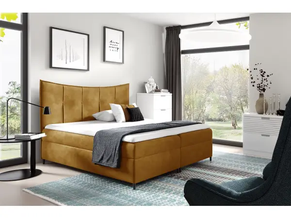 PRATO K7 sypialniane łóżko kontynentalne 140x200 z pojemnikiem